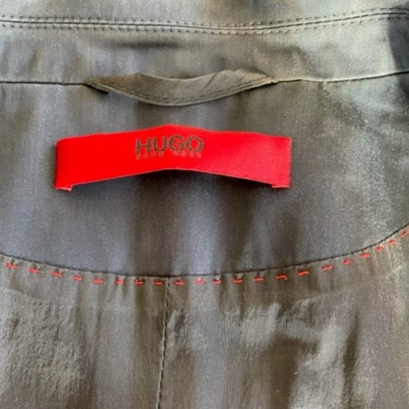 HUGO BOSS NAVY BLUE BLAZER Fitted, Cotton Blend, Size 4 - Picture 7 of 10